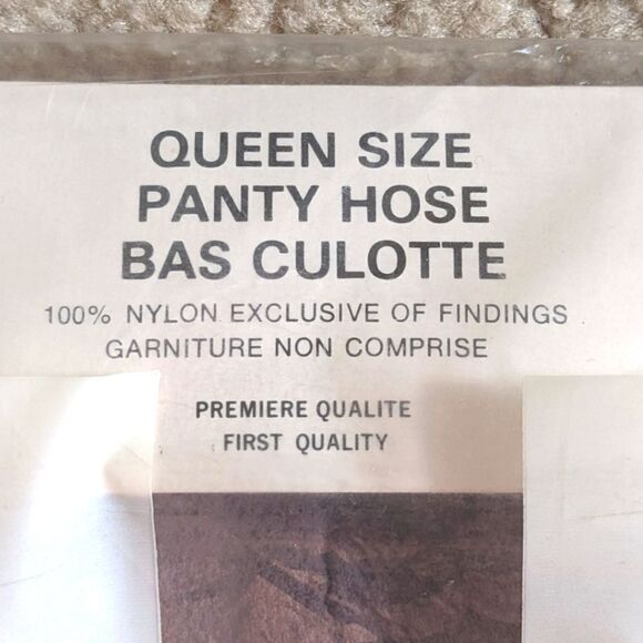 $5 Item! NWT Vintage Queen Size Moulin Rouge 160-200lb Double Mesh Pantyhose - Picture 7 of 11